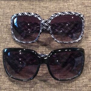 Lot, 2 Houndstooth pattern Robert Verdi sunglasses